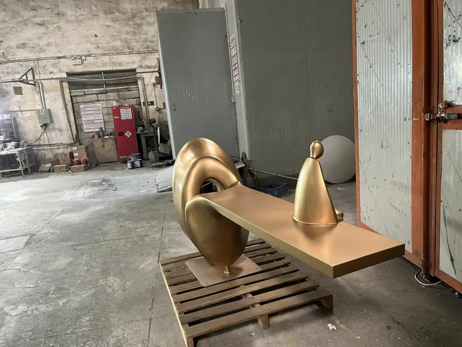 stainless steel abstract sculpture