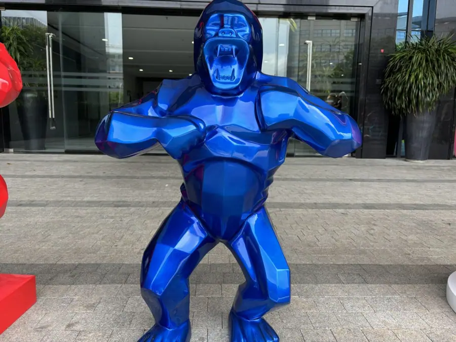 Fiberglass steel sculpture artwork