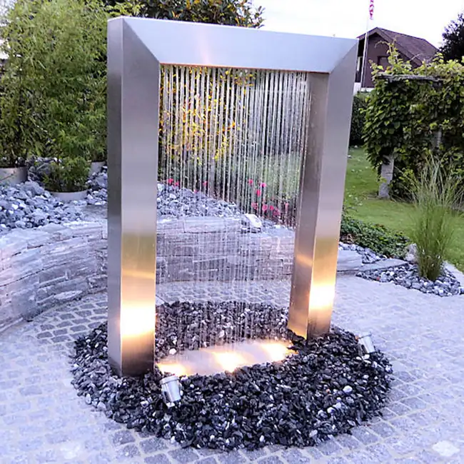 Stainless Steel Waterfall Sculpture
