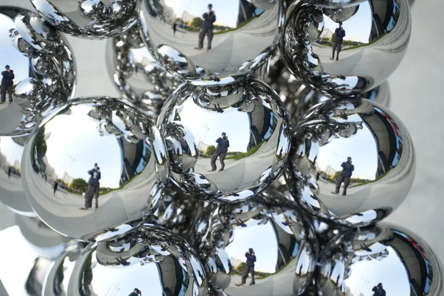 stainless steel sphere sculpture