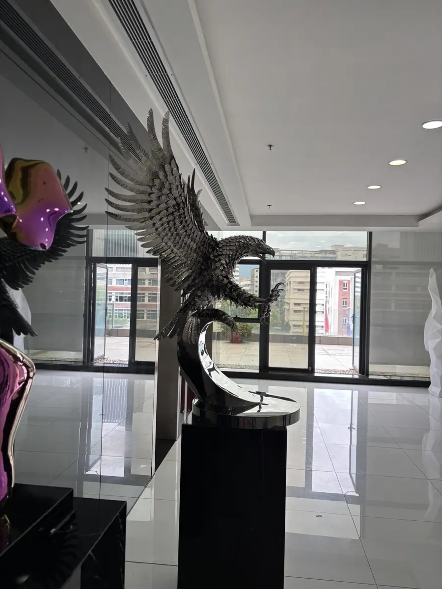 Large Stainless Steel Eagle Sculpture