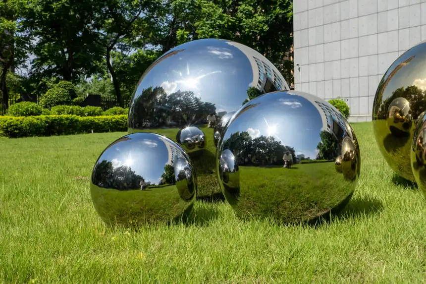 Stainless Steel Sphere: The Shining Pearl Outdoors