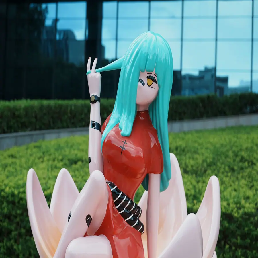 Fiberglass girl sculpture