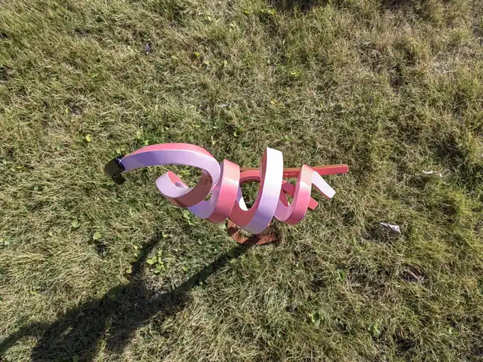 abstract flamingo