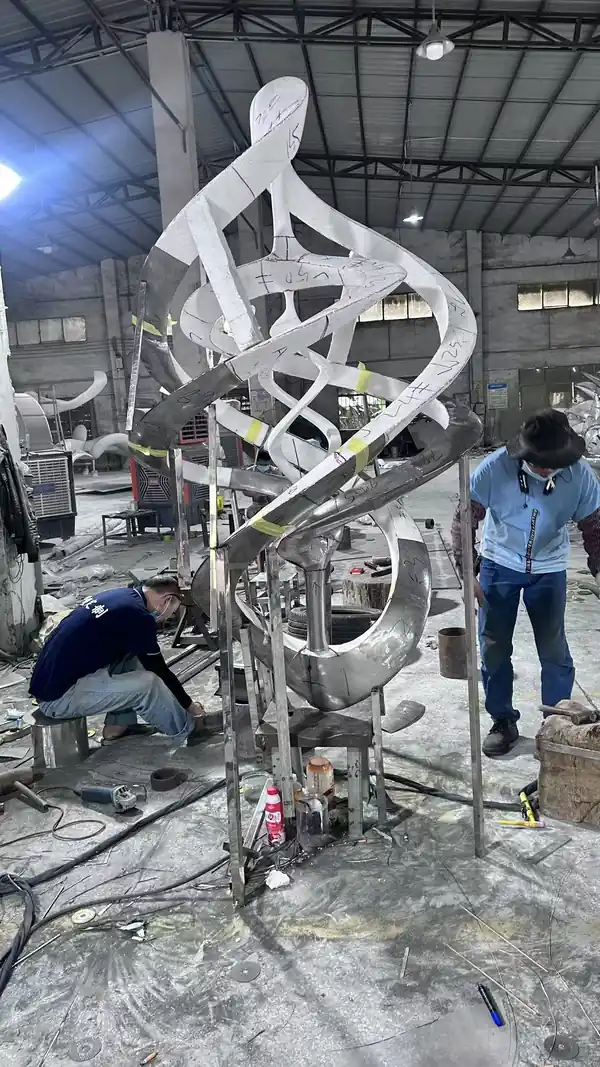 Modern Abstract Stainless Steel Sculpture