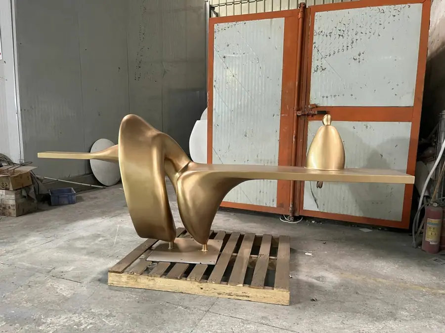 stainless steel abstract sculpture