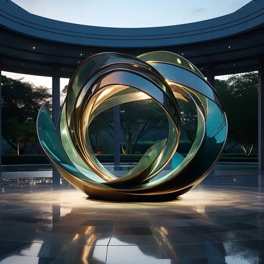 Stainless Steel Ring Sculpture