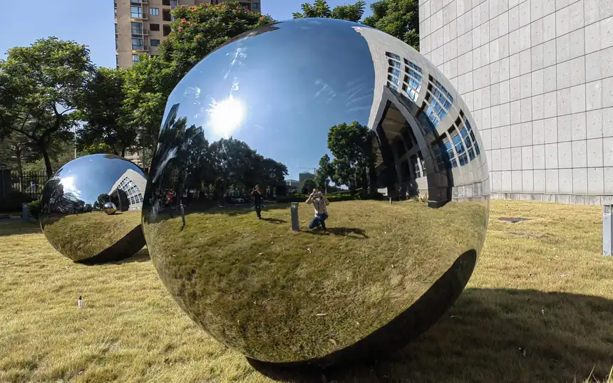 stainless steel sphere sculptures