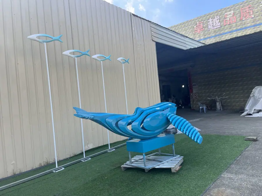 Stainless Steel Shark Sculpture (21)