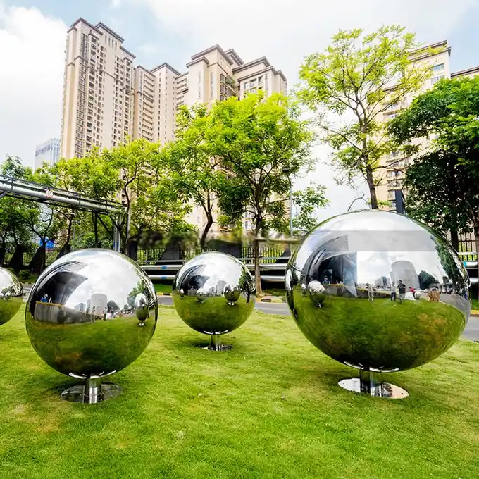 0.9m stainless steel mirror sphere