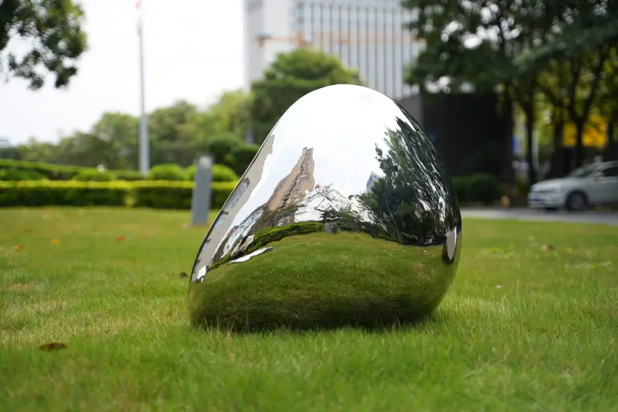 Stainless Steel Stone Sculpture