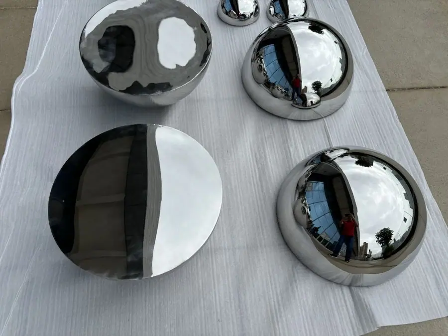 304 stainless steel hemisphere sculpture