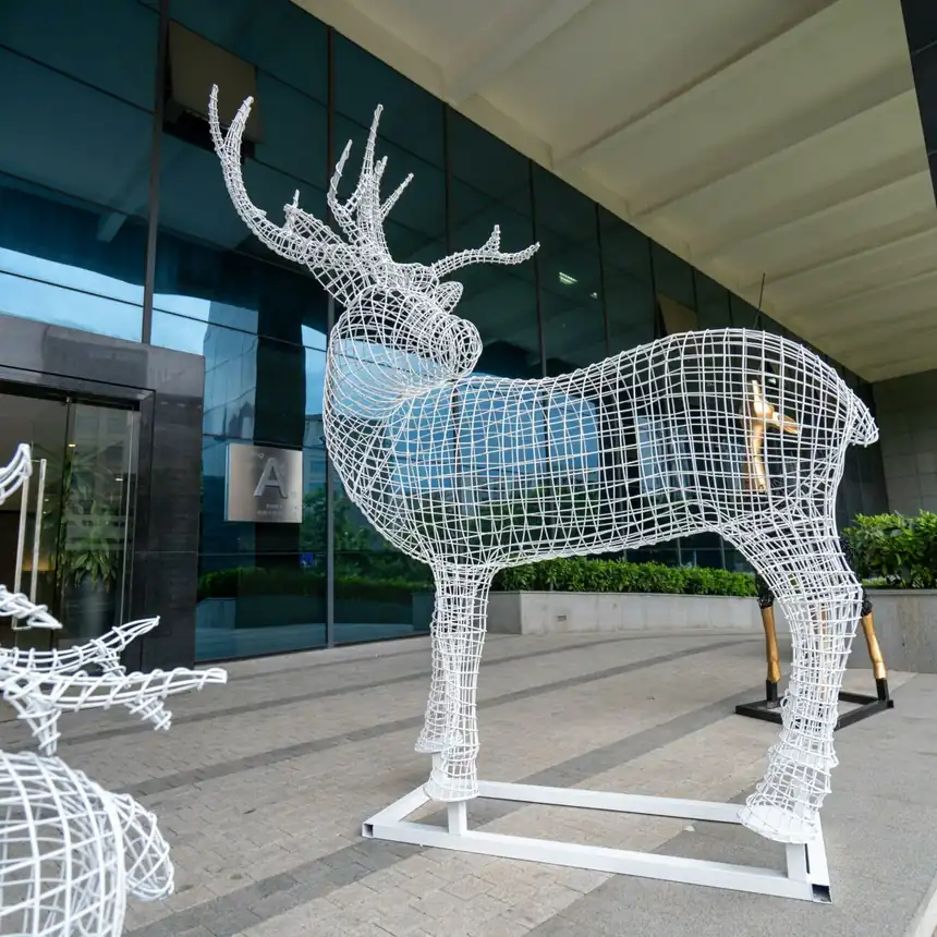 Stainless steel outdoor sculpture