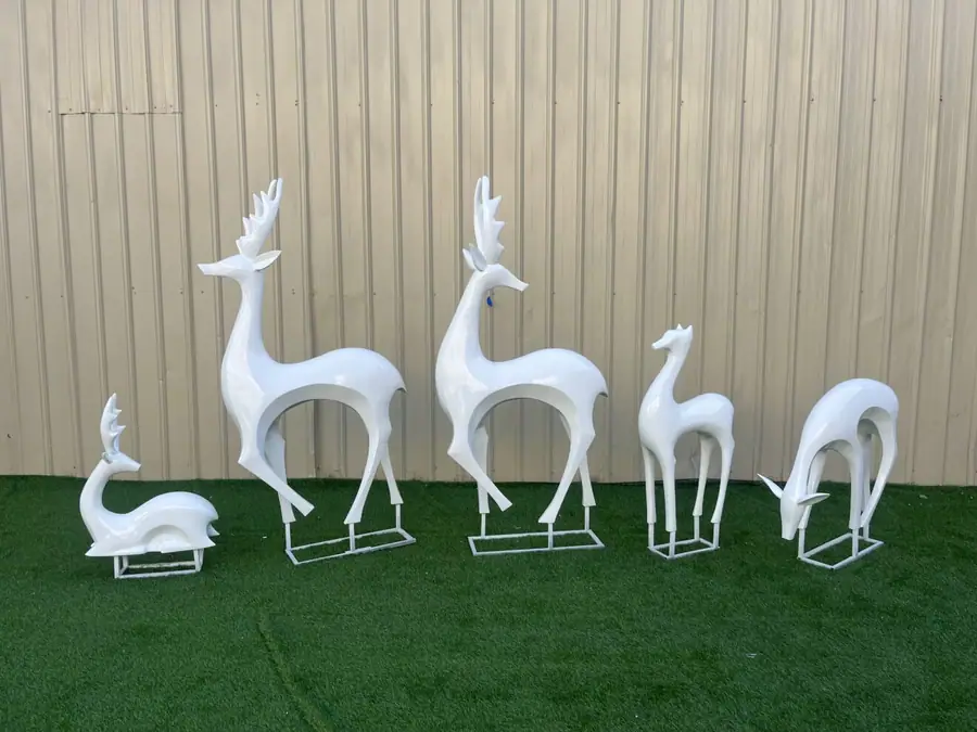 stainless steel deer sculpture (12)