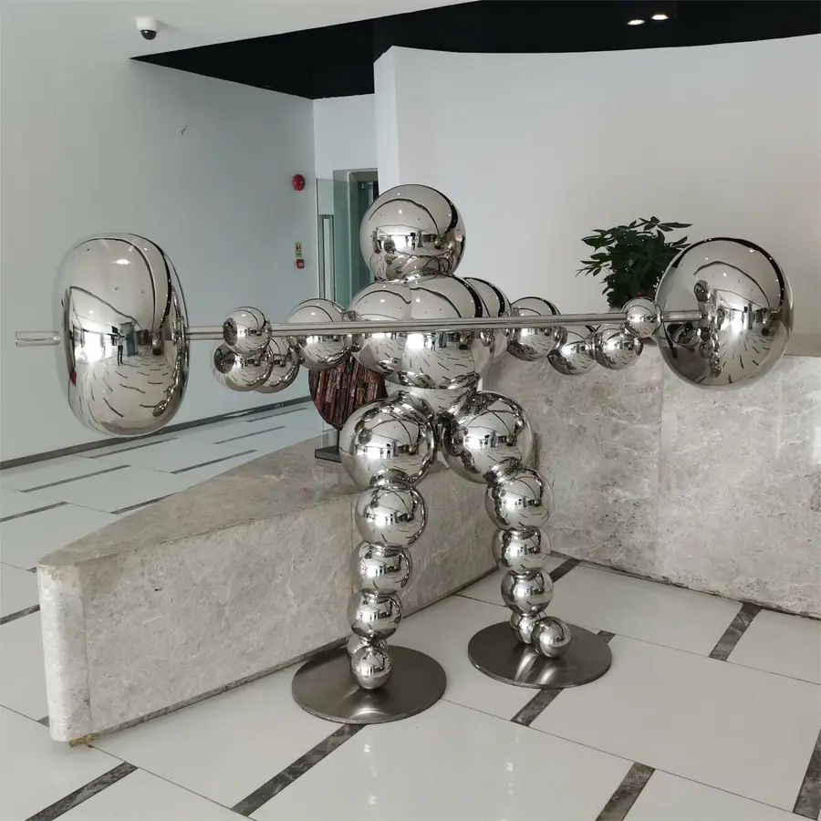 Stainless steel ball sculpture