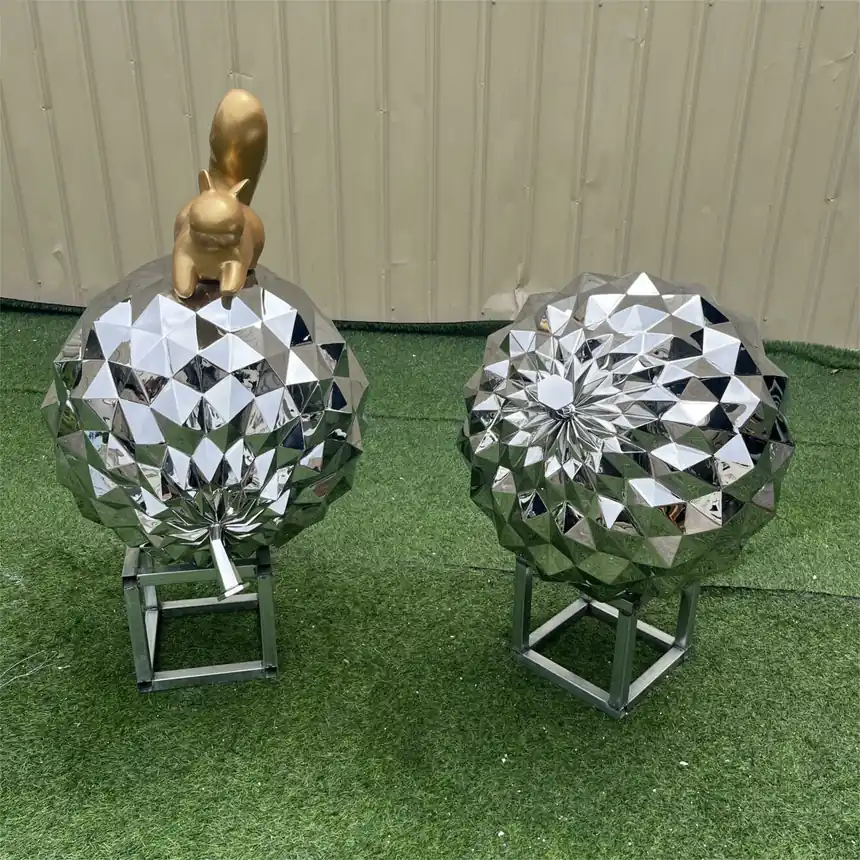 Stainless Steel Pinecone Sculpture (13)