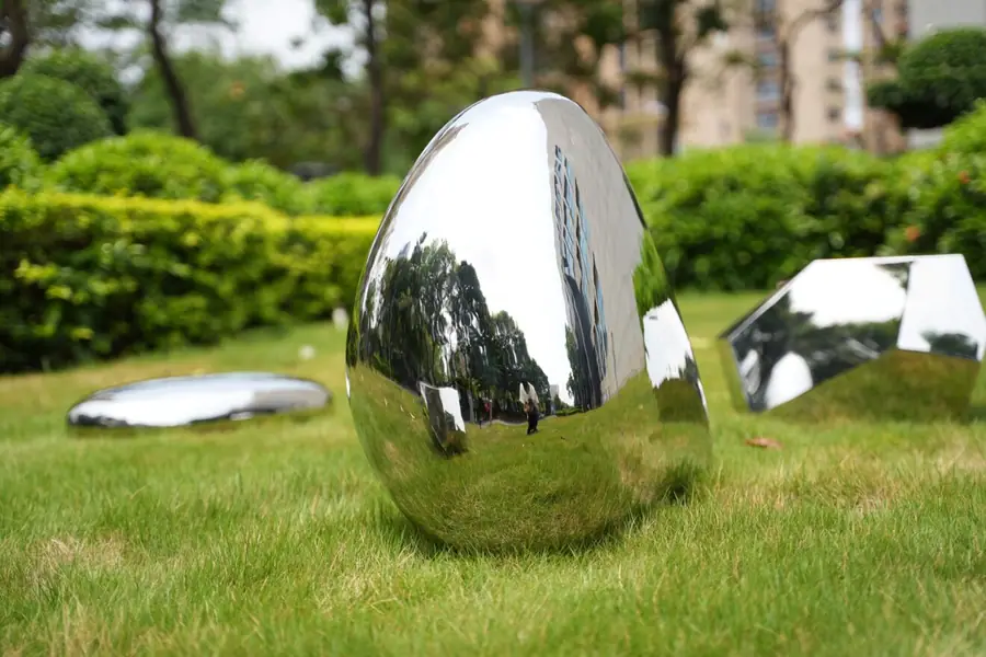 Stainless Steel Stone Sculpture