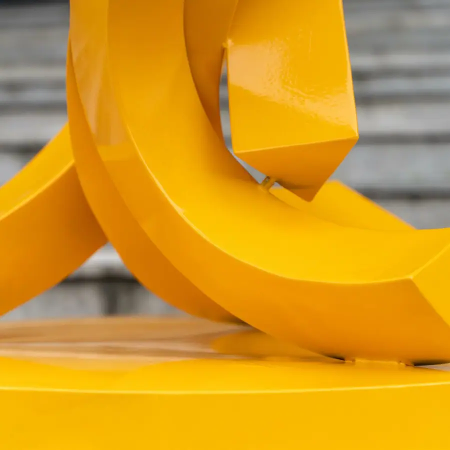 Outdoor stainless steel sculpture
