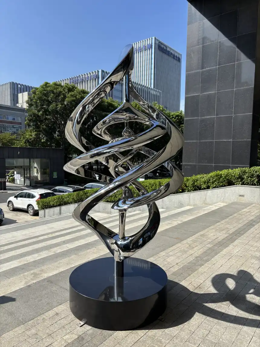 Modern Abstract Stainless Steel Sculpture