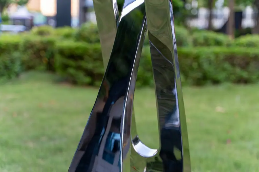 stainless steel abstract sculpture