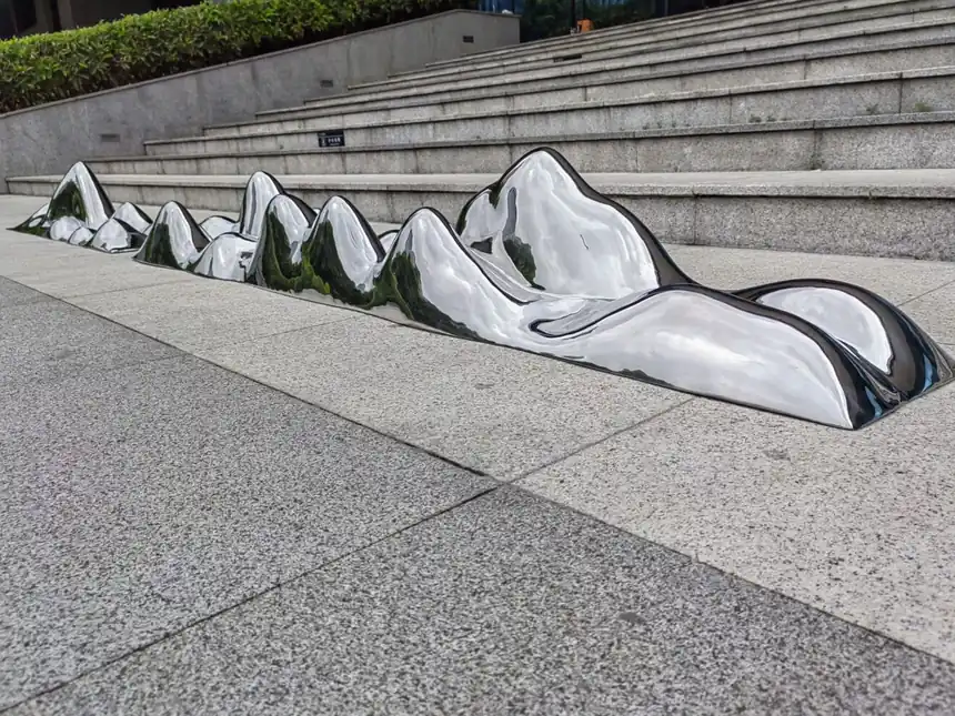 Stainless Steel Mountain Sculpture
