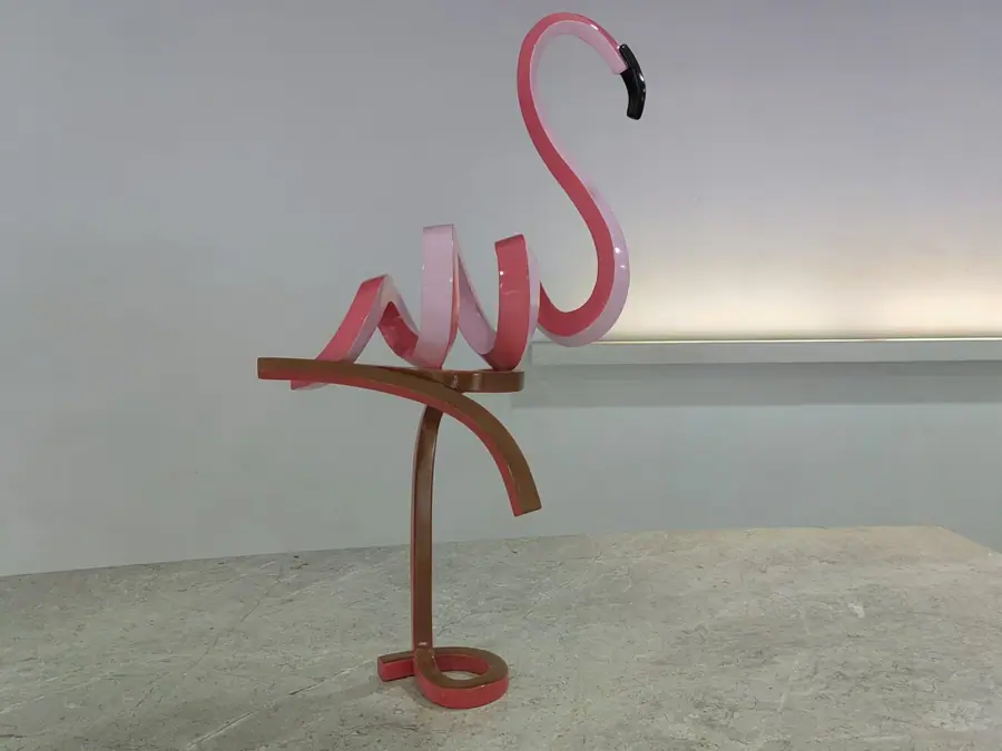 abstract flamingo
