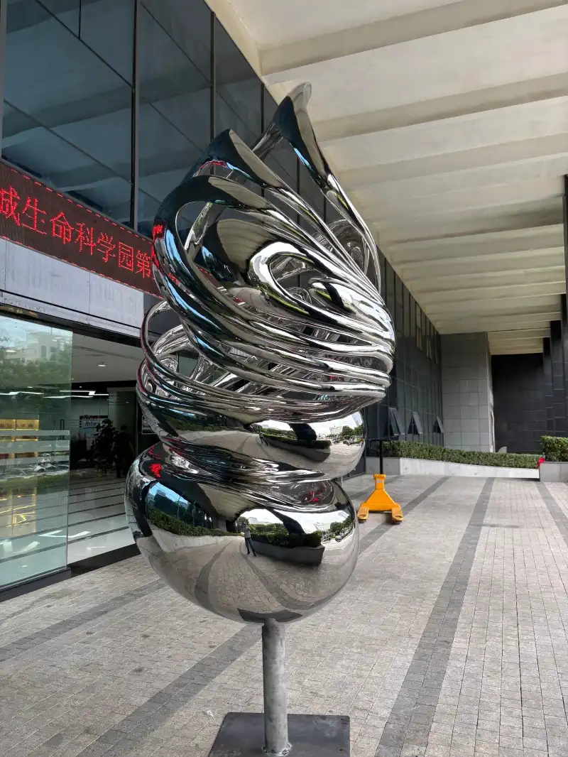 stainless steel outdoor sculpture