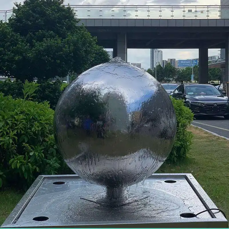 stainless steel water balloon landscape