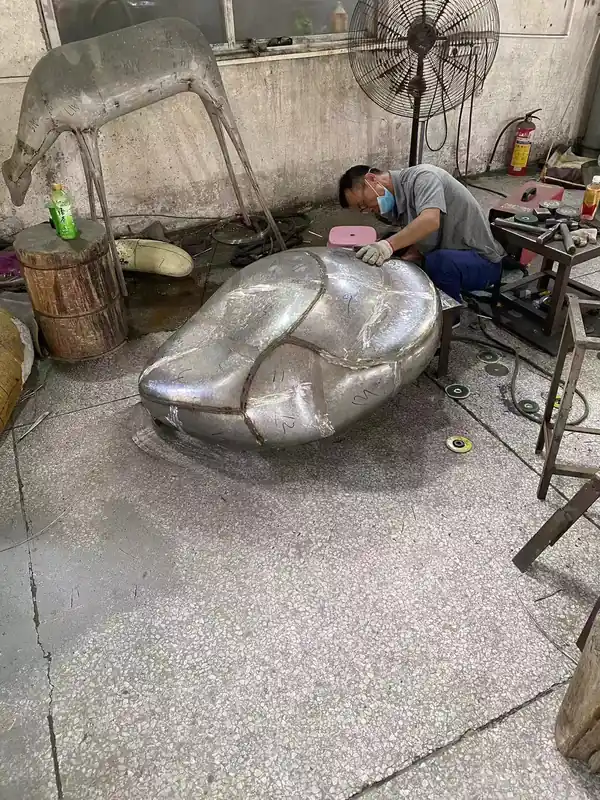 Mirrored Stone Sculpture
