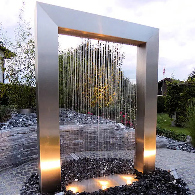 Stainless Steel Waterfall Sculpture