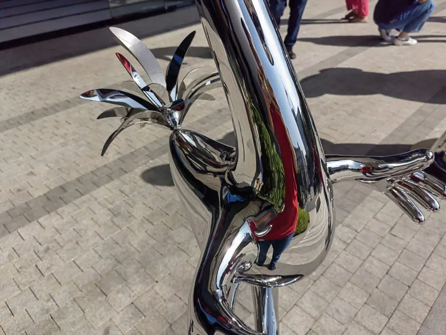 Stainless Steel Abstract Chicken Sculpture (3)