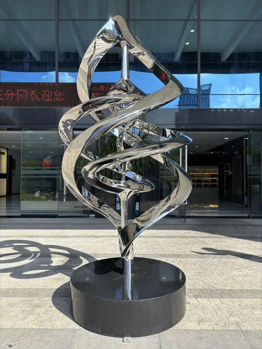 Modern Abstract Stainless Steel Sculpture