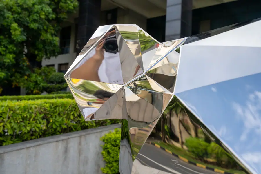 Stainless Steel Bear Sculpture