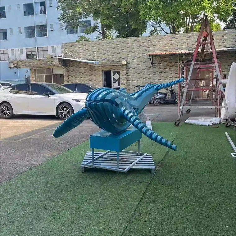 Stainless Steel Shark Sculpture (19)