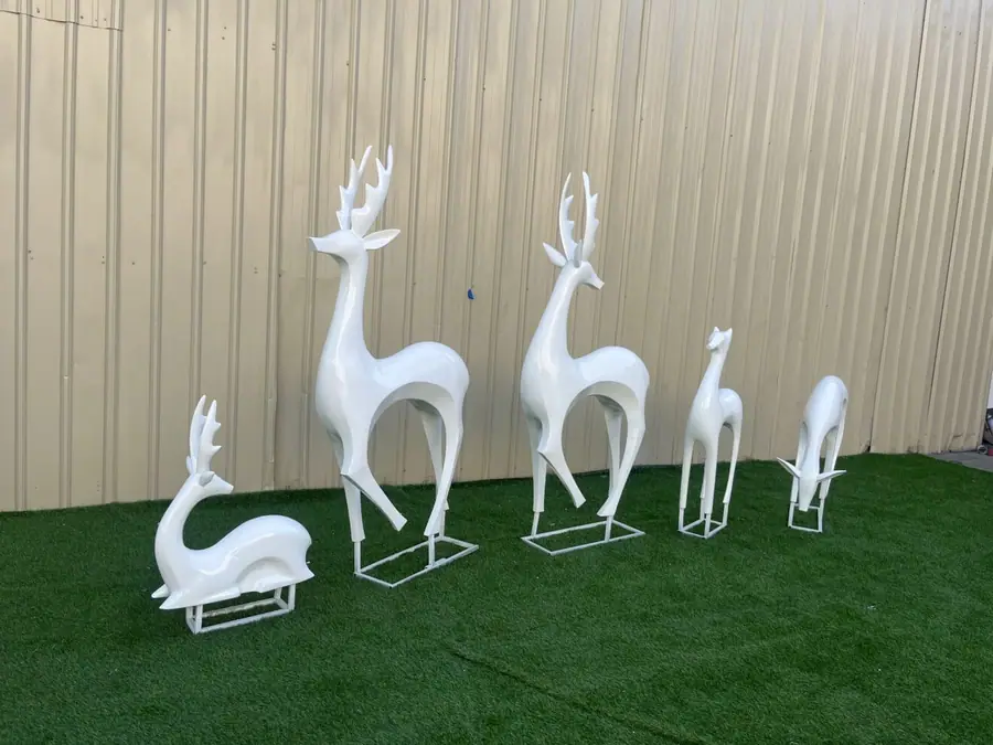 stainless steel deer sculpture (9)