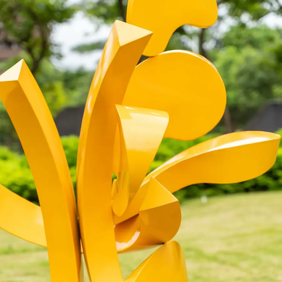 Modern stainless steel sculpture. Create unique stainless steel art with unlimited creativity and guaranteed quality.