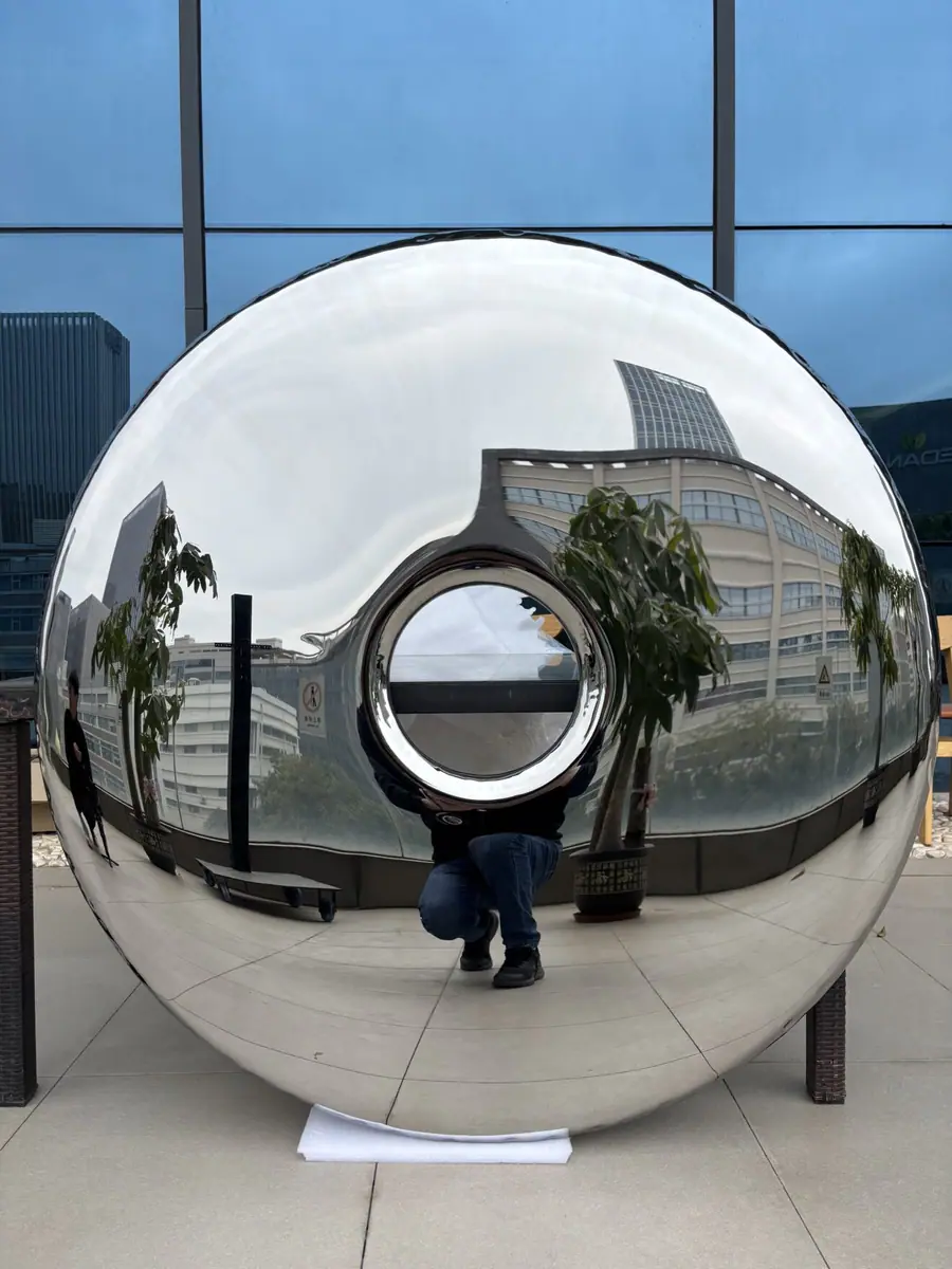 Chrome Balloon Ring Wall Sculpture