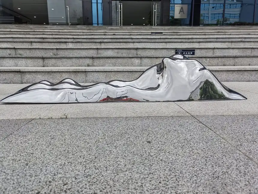 Stainless Steel Mountain Sculpture