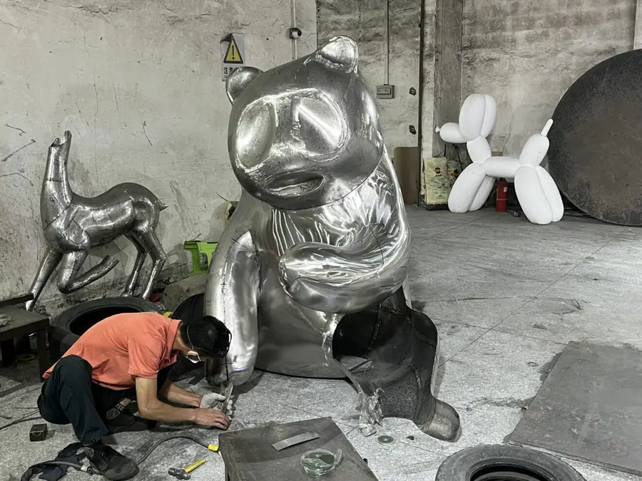 Chinese panda sculpture