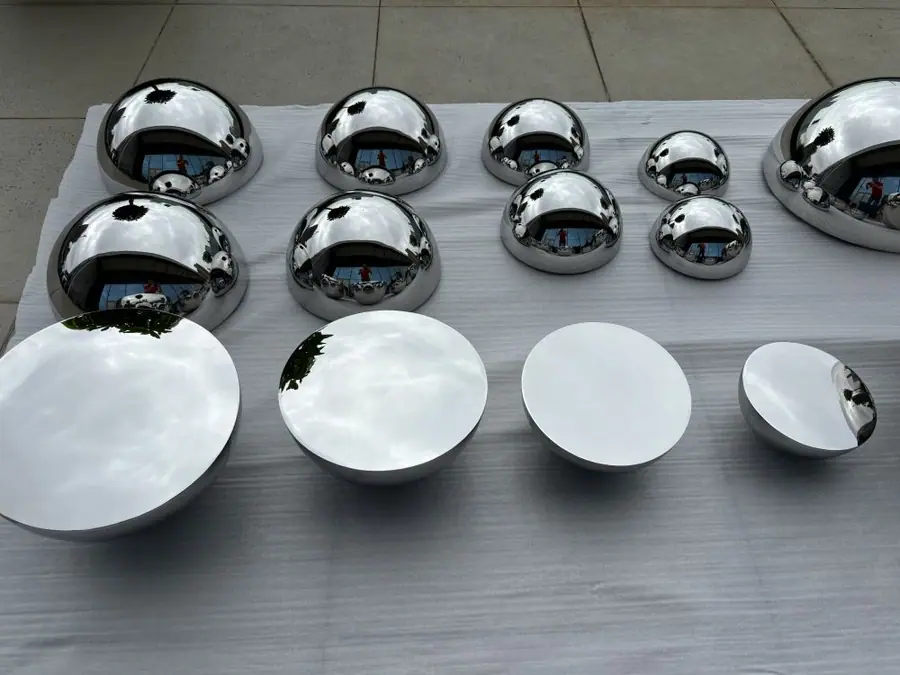 304 stainless steel hemisphere sculpture