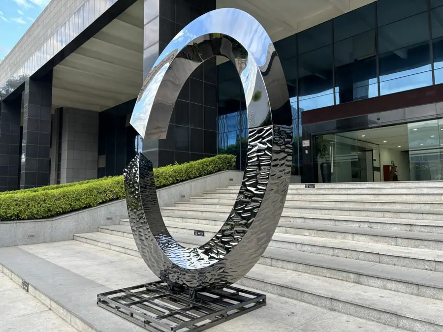 stainless steel abstract sculpture