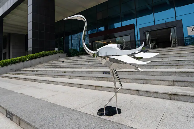 Stainless steel landscape sculpture