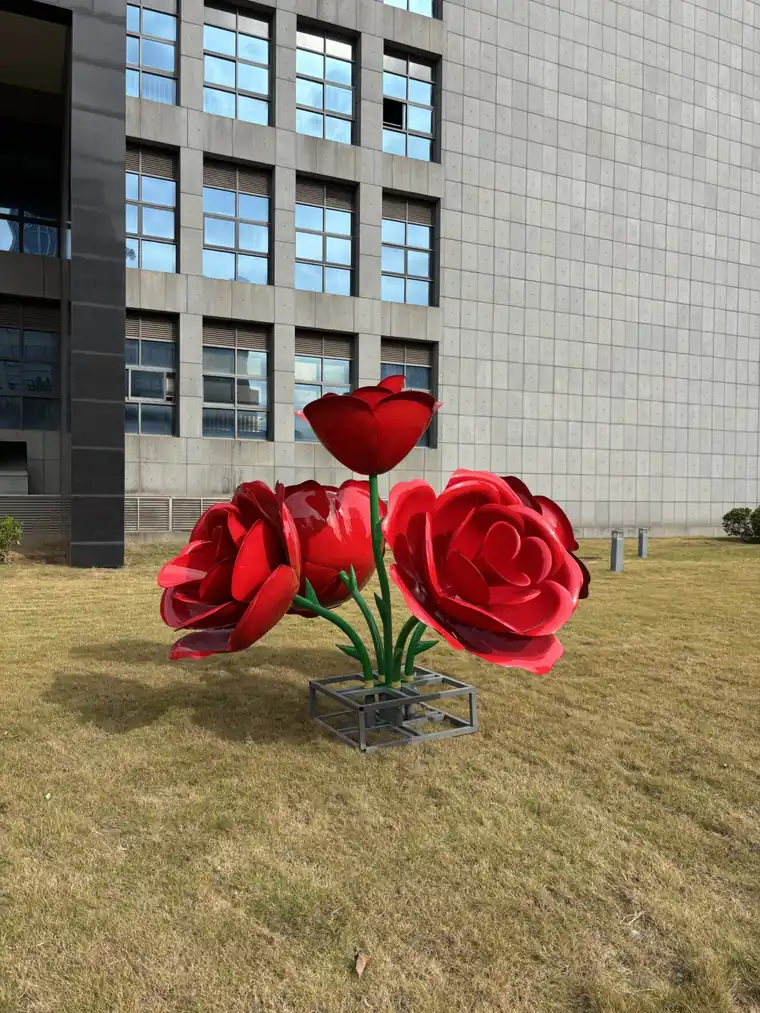 giant rose sculpture