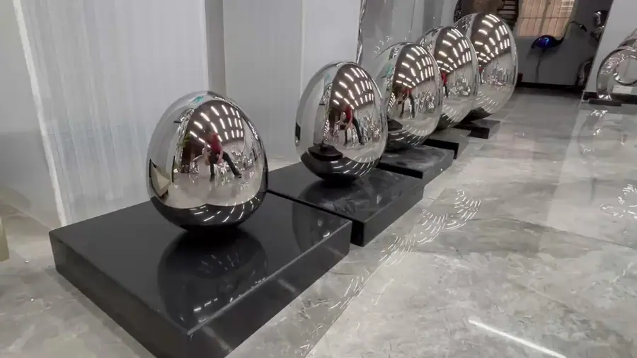 Stainless Steel Egg Sculpture