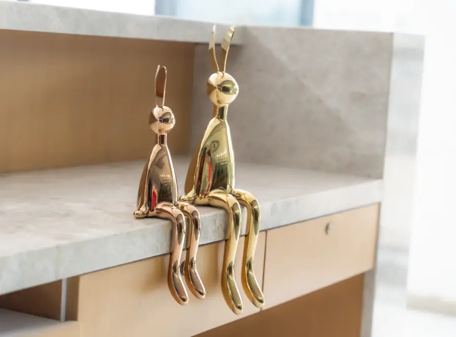 Metal Sculpture Rabbits