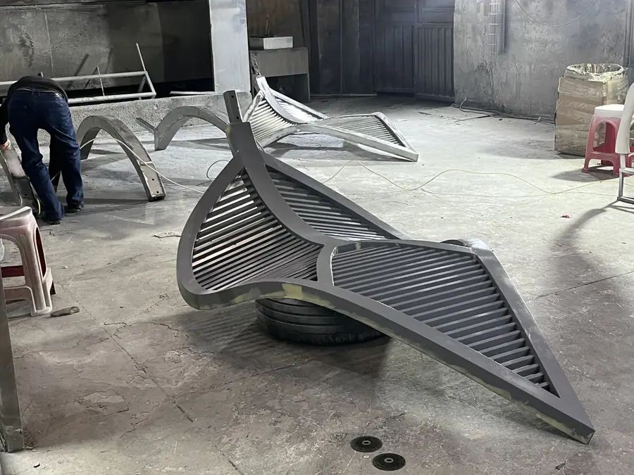 Stainless Steel Leaf Sculptures