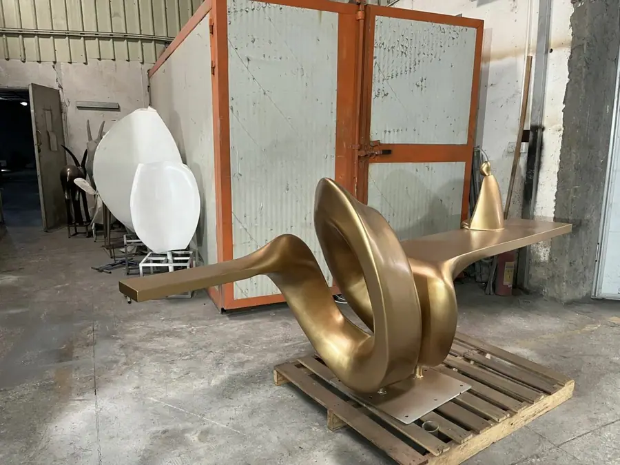 stainless steel abstract sculpture
