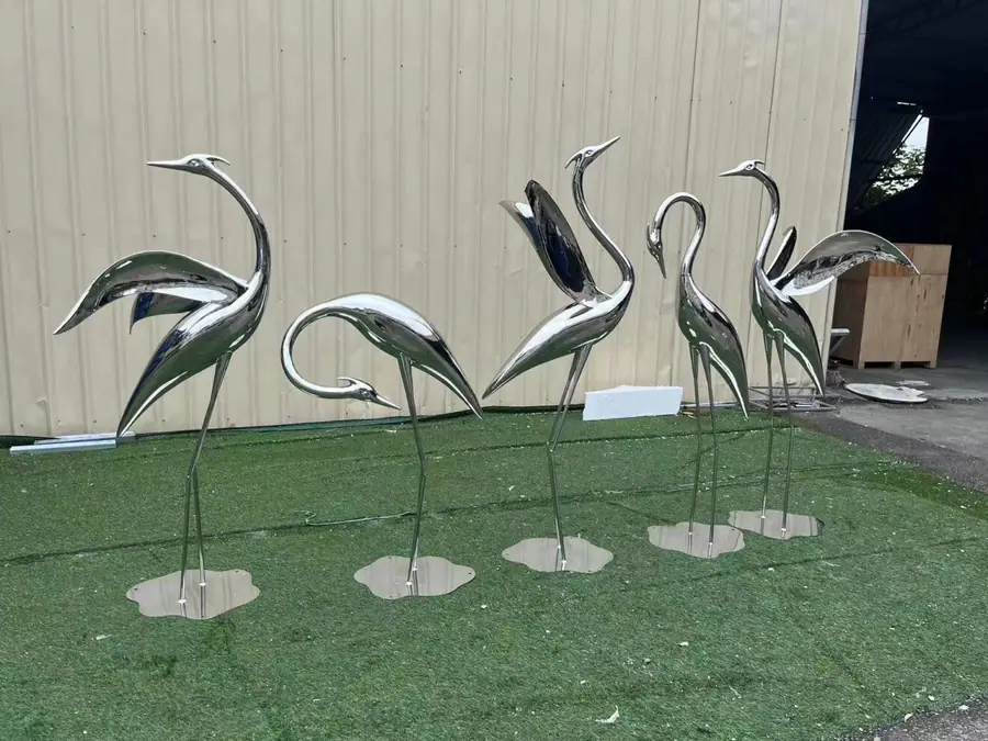 Crane Metal Sculpture