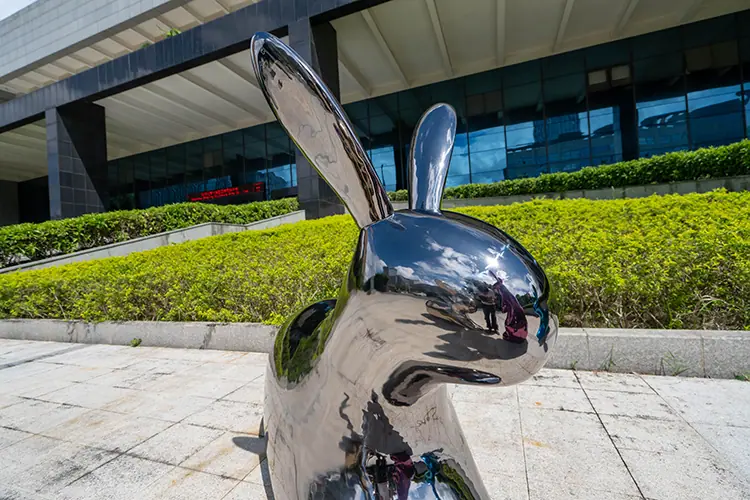 Stainless steel animal sculpture