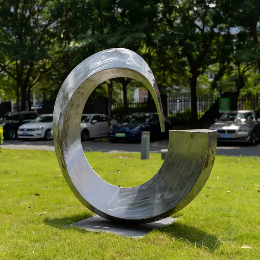 Outdoor Stainless Steel Abstract Sculpture